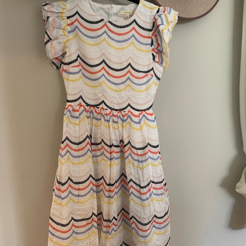 NWOT Just Me eyelet pastel dress